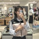 플래시드웨이브롯데아울렛서울역점 | 노스페이스 경량패딩 여성 웨이브 온 자켓 사이즈 패딩조끼 착샷