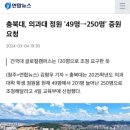 충북대 의대 정원 49명 -＞ 250명으로 증원 요청. 이미지