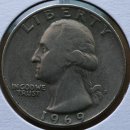 미국...quarter dollar(1969) 이미지