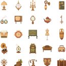 antique vintage home decor vector clipart pack 이미지