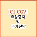 [종목평가] <b>CJ CGV</b> 유상증자 및 주가전망