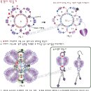 (비즈공예무료도안) 나비의 비상 목걸이 셋트 이미지