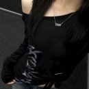 다뽑으리 | 빛오X에트오소메 콜라보 옷 후기🖤(One-shoulder Side Shirring Tie Long Sleeves)