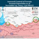 러시아 공세 캠페인 평가, 2024년 11월 23일(우크라이나 전황 이미지