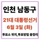 남촌도림동행정복지센터 | 인천 남동구 투표소(06.03) 위치 찾기｜제21대 대통령선거일 내 투표 장소·시간·방법 투표율, 개표...