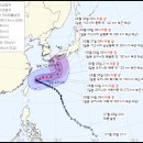 일본 내륙 직빵 6호 태풍 카눈 이미지