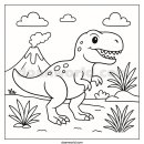 타르보사우루스-1 | 티라노사우루스 색칠공부 도안 / 세계의 티라노사우루스 화석 발견지