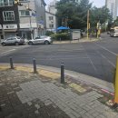 파라곤 아파트 입구 사거리 | 아파트 사거리 노란색 횡단보도 도색 연계 태양광 표지병 설치