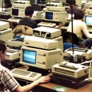 1980년대 “추억의 컴퓨터실” 이미지