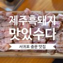 나는흑돼지다 | 제주 중문 흑돼지 맛집 맛있수다 중문본점 추천후기