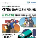 경기도 청소년 교통비 지원 이미지