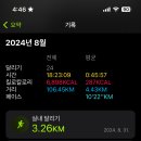 8월달 러닝 100KM 넘었다 이미지