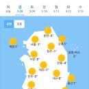 오늘의 날씨🌞☔️☃️, 2024년 3월 8일 금요일 이미지