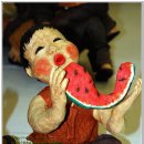 한지와 닥종이의 예술인형 이미지