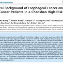 Patrilineal Background of Esophageal Cancer and Gastric Cardia Cancer Patients in a Chaoshan High-Risk Area in China 2013 이미지