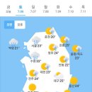 오늘의 날씨🌞☔️☃️, 2024년 7월 6일 토요일 이미지