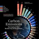 순위: 주요 경제국별 1인당 이산화탄소 배출량 이미지