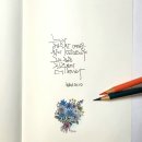 색연필 붓펜 그림 손글씨 이미지