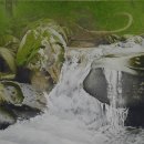 계곡수채화 이미지