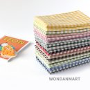 J1264 | wondanmart 원단마트❤️면 20수 선염 9mm 캐주얼 레트로 깅엄 체크 19컬러 [E0835]