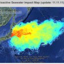 (후쿠시마방출) 방사성물질의 해수 영향 지도 (11월 11일 기준) 이미지