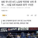 [야구] 9회 무너진 KT, LG에 역전패 '4위 추락'…13일 5위 KIA와 와카 1차전 이미지
