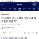 브레이크 없는 트럼프 동맹 관계 불확실성 키울 것(2024.11.11 국민일보) 이미지