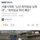 서울시의회 "노인 최저임금 낮춰야"‥"최저임금 취지 훼손" 이미지