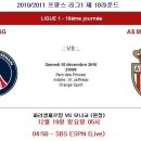 2010년 12월 19일(일) 리그1 18R 모나코 VS 파리생제르망 경기일정+생중계 안내 이미지