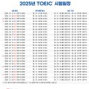 2025년 토익 TOEIC 시험 일정 이미지