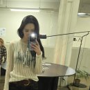 선미 인스타그램 사복 패션 그물 니트 옷은 마하그리드 시스루 여자 봄 코디