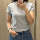 그레이핏 | 유니클로 반팔 미니T 그레이 내돈내산 착용 후기 슬림핏 기본티 데일리 코디 추천