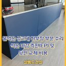 (주)동화건설 - 20391 | 물먹은 싱크대 하부장 부분 수리 썩은 마감 측판(EP) 및 뒷판 교체 비용