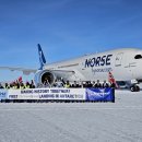 노르드 애틀랜틱 항공은 오슬로에서 남극까지 비행해 빙하 활주로에 착륙 이미지