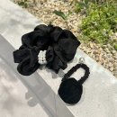 우아한 오간자 진주 헤어슈슈 블랙 / 벨벳 장미 헤어끈/ 핵진주 팔찌 사용 후기 (해바라기 AB)