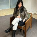 무자크(MUZAK) | 여성 레더 자켓 추천! 무자크 MUZAK 벨티드 하프 레더 자켓 브라운 후기 (MP7WLJ01)