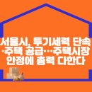 서울시, 투기세력 단속·주택 공급… ‘주택시장 안정’에 총력 다한다 이미지