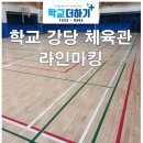 중앙체육관 | 경기도 광주시 중학교 실내 강당 체육관 피구코트 정식 규격 라인마킹 시공 후기