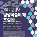 「2021 광명시 평생학습의 해 포럼」 : 포스트 코로나 시대의 평생학습 개최 안내 이미지