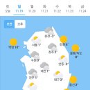 오늘의 날씨 🌞☔️☃️. 2023년 11월 19일 일요일 이미지