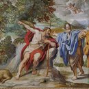 도메니키노의 요한과 안드레아에게 예수님을 가리키는 요한 세례자 이미지