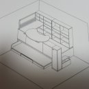 공간활용 만점 학생용 한샘 시스템 가구(책상+침대 세트) 팝니다 이미지