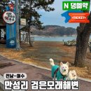 만성리 파출소 옆 | 여수 만성리 해수욕장 검은모래 해변 맛집 강아지 산책 장소