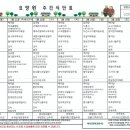 2025년 1월 20일 ~ 1월 26일 식단표 이미지