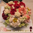 콩콩설기 | [노원(마들역) 앙금플라워케이크/기념일 맞춤 떡케이크] 3호 쌀찜케이크 쑥인절미맛(+풀돔꽃장식) <리본...