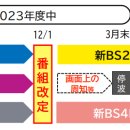 2023년 12월 NHK BS1/BSP/BS4K가 2개의 채널로 축소 개편 이미지