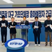 "TK행정통합법은 청년 퇴출법"…민주당 대구 기초단체장 출마자 8명 공동성명서