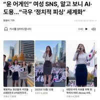 "'윤 어게인' 여성 SNS, 남성이었다" 도대체 AI로 뭘 하고 있나