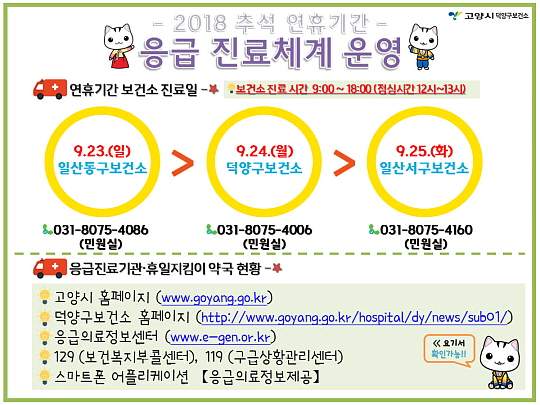 티스토리_추석 연휴 병원 운영
