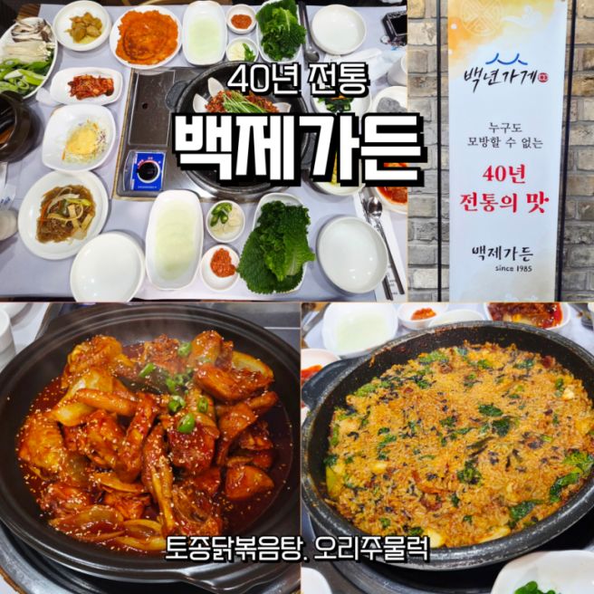 [내돈내산] 백제가든 - 토종 닭볶음탕.오리주물럭